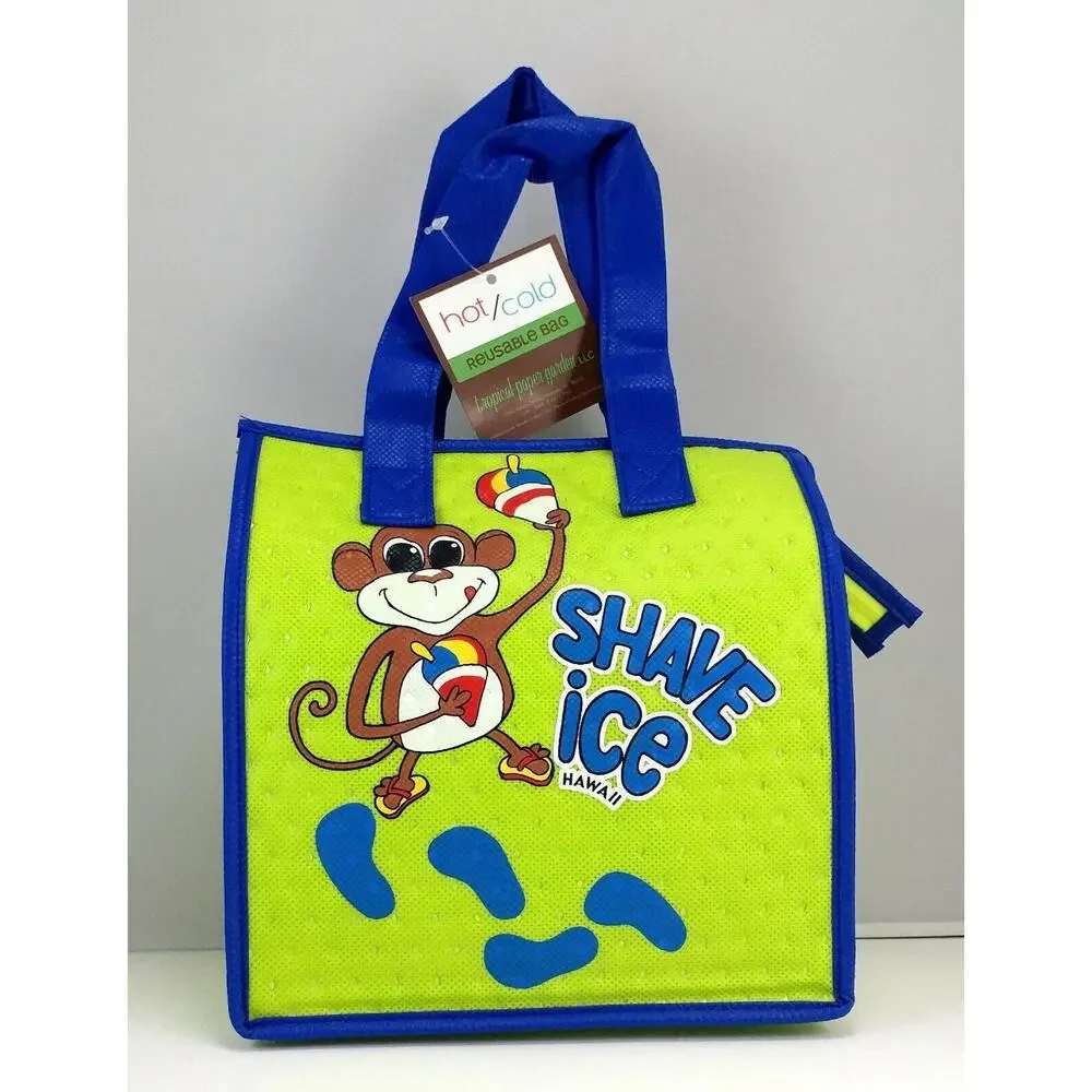 Reusable Shopping Bag / Tote / Lunch Bag / Insulated /Thermal  Tropical Paper